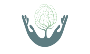 Hands cradling a tree with brain-like foliage.