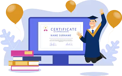 Official certificates after each couse.