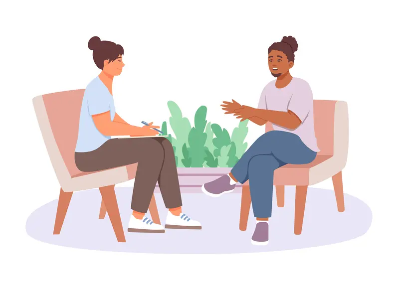EMDR therapy session with client