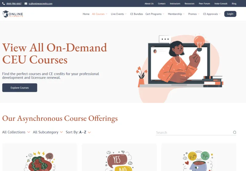 CEU courses on demand