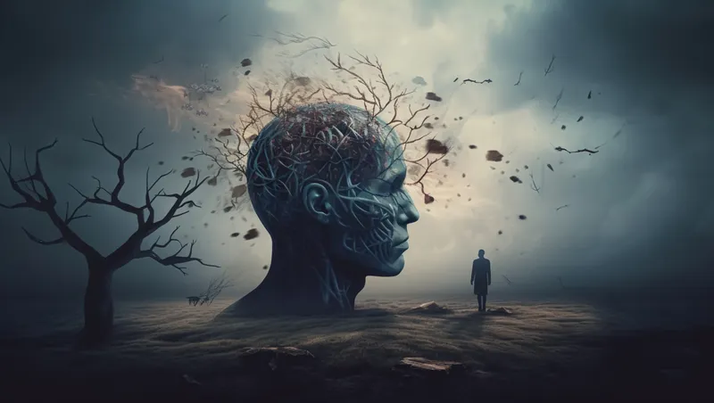 Memory loss dementia alzheimer concept created with generative ai